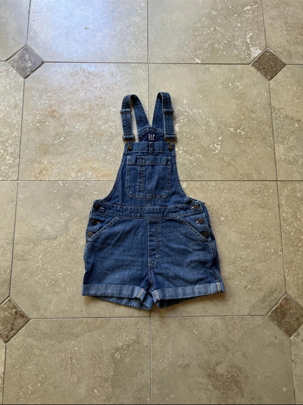 GAP Denim Women's Denim Overall Shorts Size XS 3"